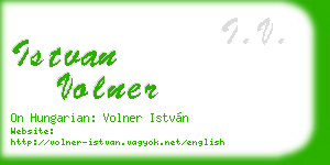 istvan volner business card